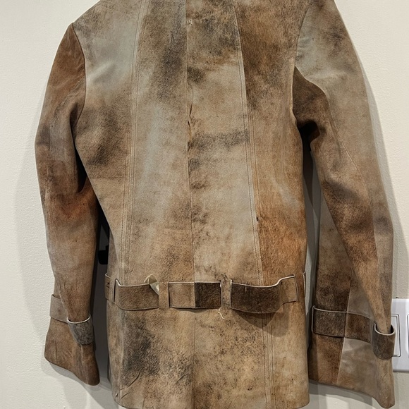 Horsehide distressed leather vintage jacket - Picture 3 of 7